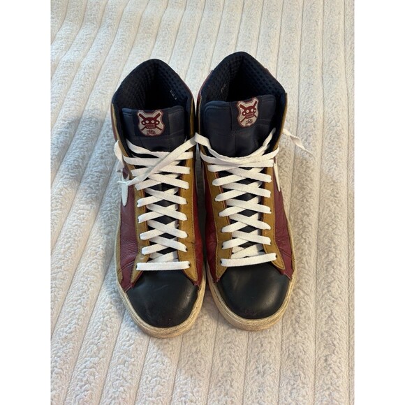 Nike Blazer High Hi Premium Obsidian Red White Mens Size 9 Sneakers 312457-411
